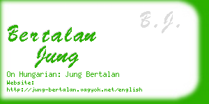 bertalan jung business card